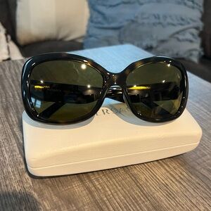 Versace 4177-H Tortoise Brown Square Women Mother of Pearl Sunglasses